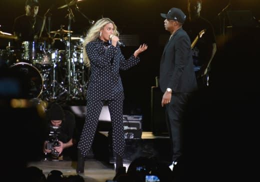 Beyonce & Jay On Stage billede