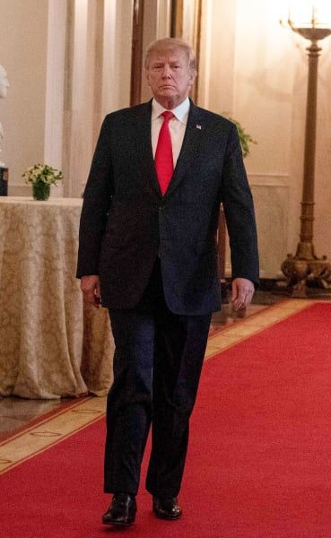 Donald Trump na spacerze