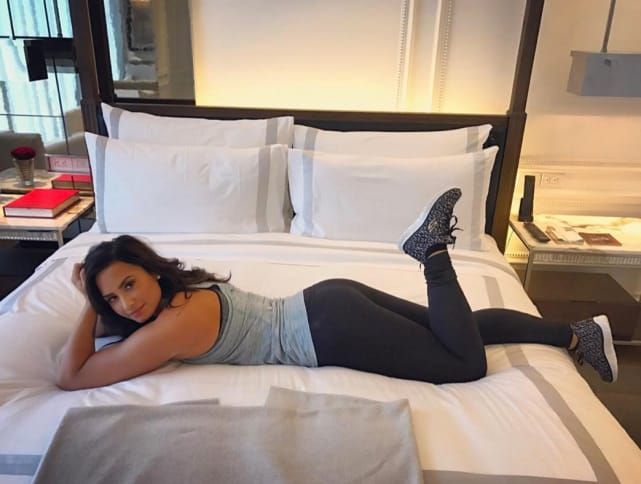Demi Lovato in bed