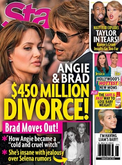 Брад Пит: Изневерява на Анджелина Джоли със Селена Гомез! (Според Ridiculous Tabloid)