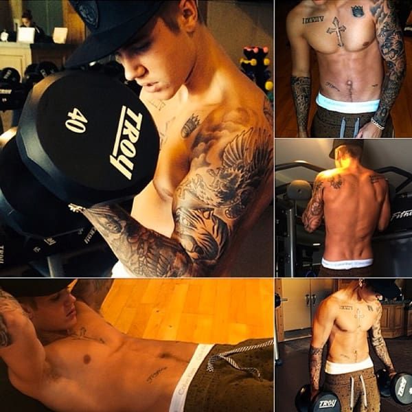 Fotos de entrenamiento de Justin Bieber