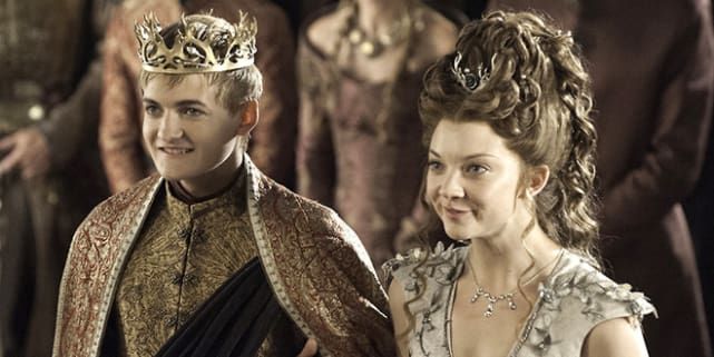 Joffrey og Margaery ved det lilla bryllup