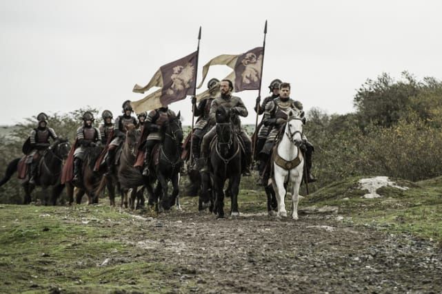 Het wapperen van de Lannister-vlag