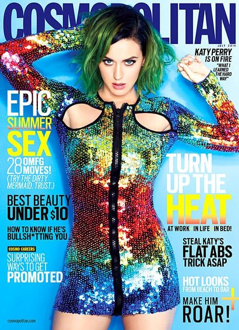 Cosmo-cover med Katy Perry i hovedrollen