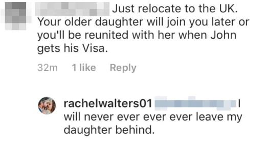 Reičela Valtersa vietnē IG atbild: nekad nepamet meitu