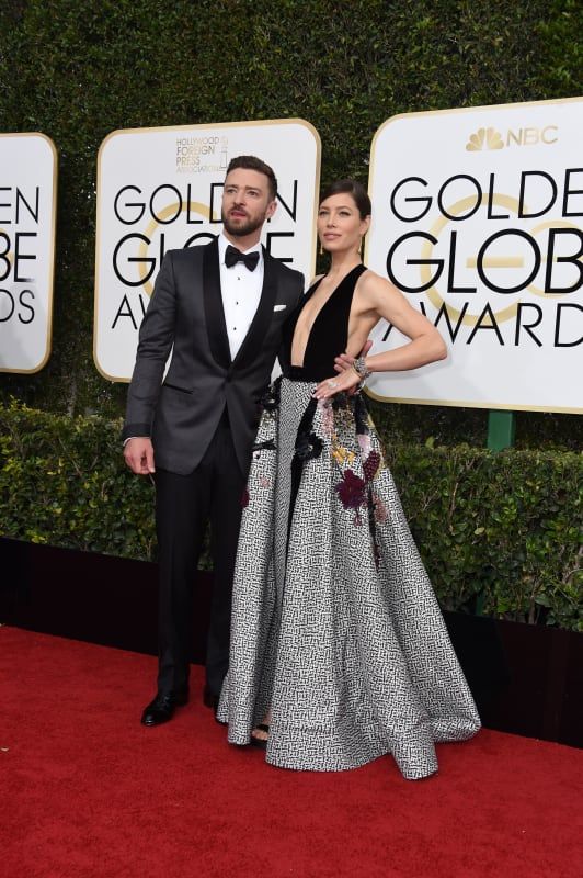 Jessica Biel en Justin Timberlake bij de Globes