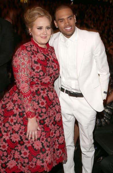 Adele med Chris Brown