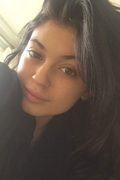 Kylie Jenner: primer plano sin maquillaje