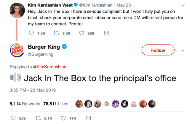 Ωραία δοκιμή, Burger King