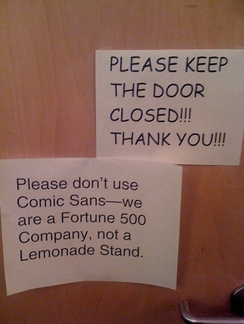 Døden til Comic Sans